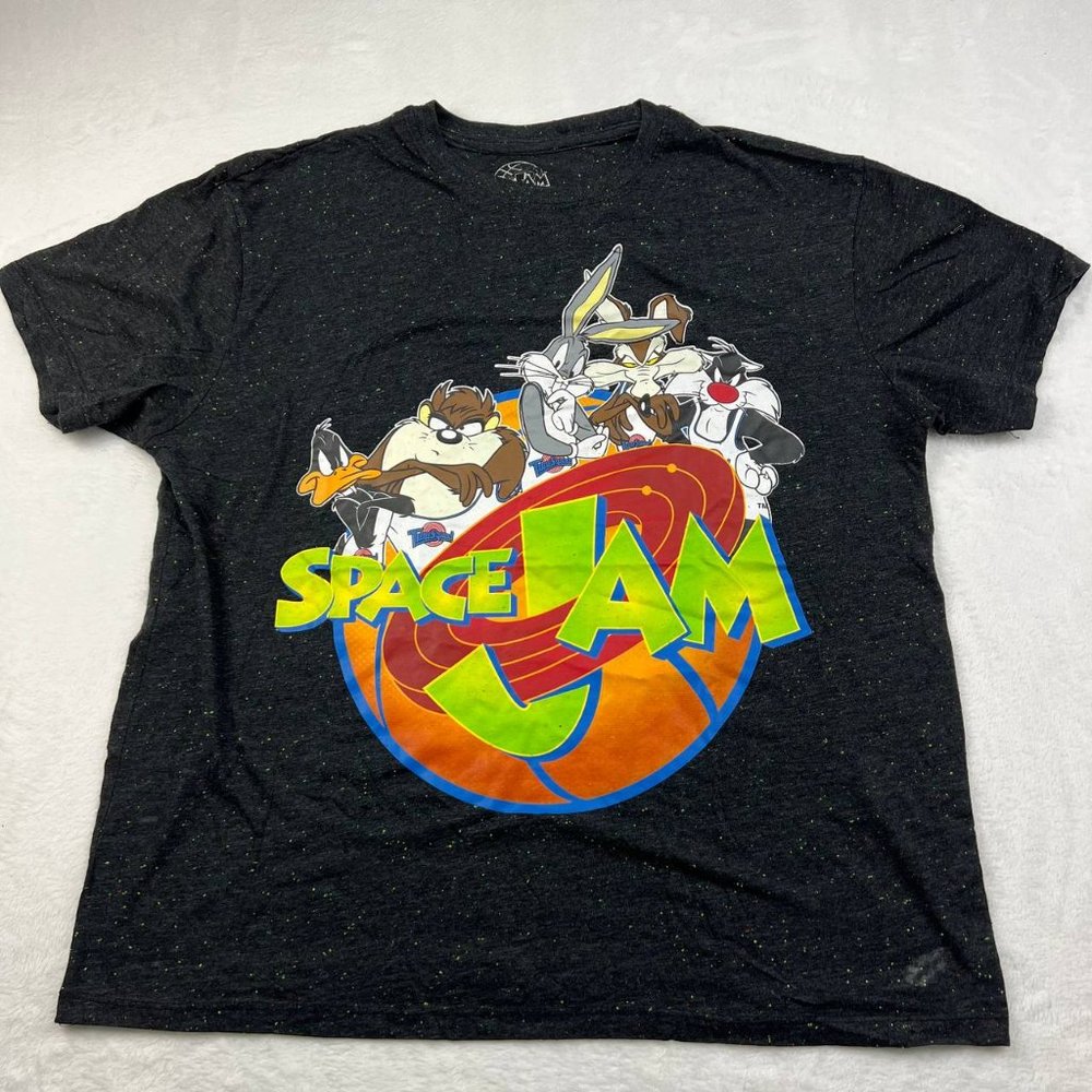 Space Jam Tune Squad‎ Looney Tunes Bugs Bunny T-Shirt XL Black Men Cotton